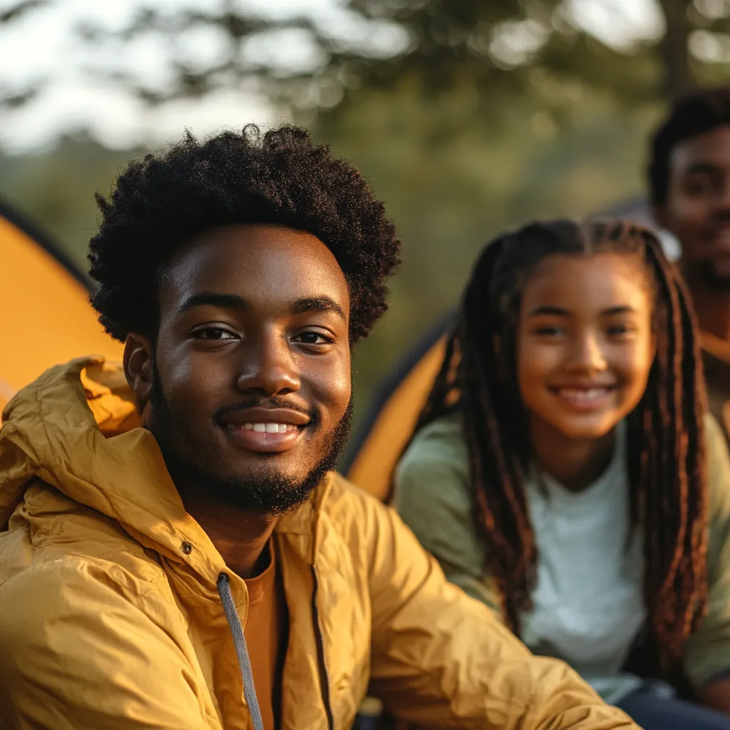 a dad and daughter wild camping